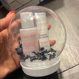 MK Snow Globe ❄️💕 Mary Kay Micellar Water and Clinical Solutions Facial Milk Set